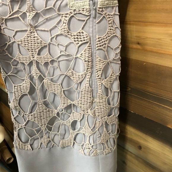 SEE By Chloe Lavender Grey Lace Panel Dress Size 0/2 - Picture 7 of 8